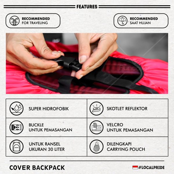 COVER BACKPACK WATERPROOF / SUPERHYDROPHOBIC