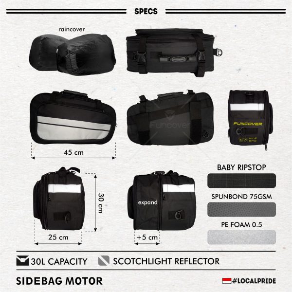 3 SPEK SIDEBAG TAS MOTOR - SIDEBAG OVAL