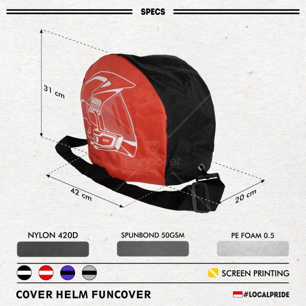 3 spek cover helm zipper funcover COVER HELM - SLINGBAG